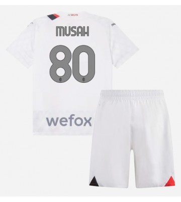 AC Milan Yunus Musah #80 Udebanesæt Børn 2023-24 Kort ærmer (+ korte bukser)